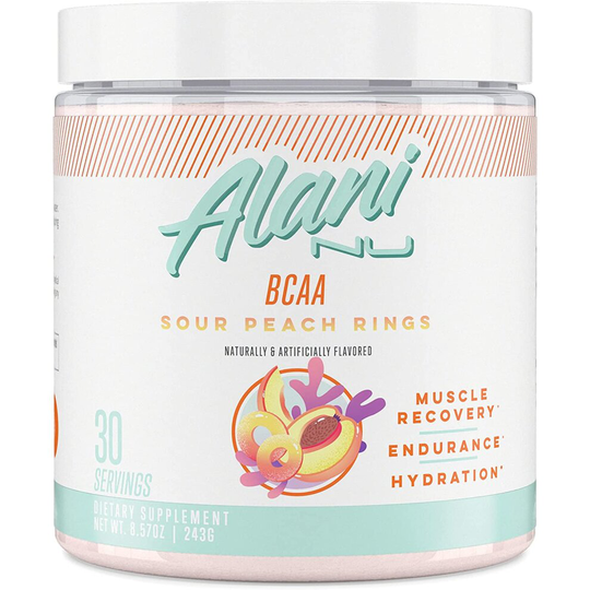 Alani Nu BCAA Amino Acid Powder 30 Servings Sour Peach Rings