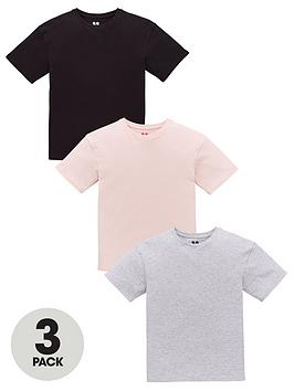 Everyday Girls 3 Pack Relaxed Fit T-Shirts - Multi, Multi, Size Age: 6 Years, Women