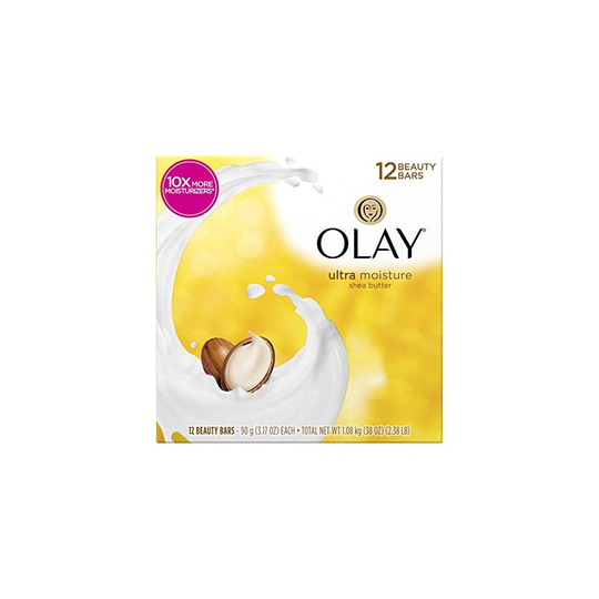 Olay Moisture Outlast Ultra Moisture Beauty Bar with Shea Butter , 3.17 Oz,Pack of 12