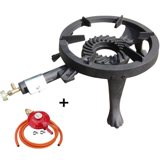 (Propane 37mbar Screw-On) Gas Boiling Ring Cast Iron Large Burner Cooker Stove 8kW GB-24