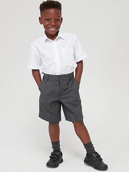 Everyday Boys 2 Pack School Shorts - Grey, Grey, Size Age: 4-5 Years