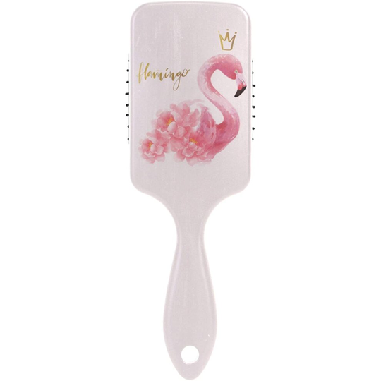 Hair Brush for Women Girls, Flamingo Pink Hairbrush Air cushion comb for Long, Thick, Curly, Wavy, Dry or Damaged Hair, Reducing Hair Breakage and
