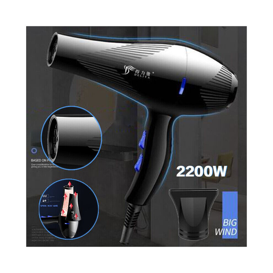 2200W Salon Beauty Professional Hair Dryer Styler Hairdryer Blow +Nozzle