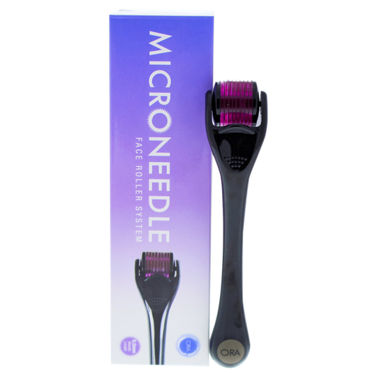ORA Microneedle Face Roller System - Black-Purple for Unisex 0.5 mm Needle
