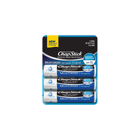 ChapStick Lip Moisturizer SPF 12, 0.15 oz (Pack of 3)