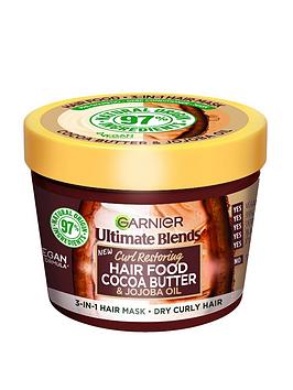 Garnier Ultimate Blends Hair Mask For Dry, Curly Hair (Cocoa Butter Hair Food) - 441 Grams
