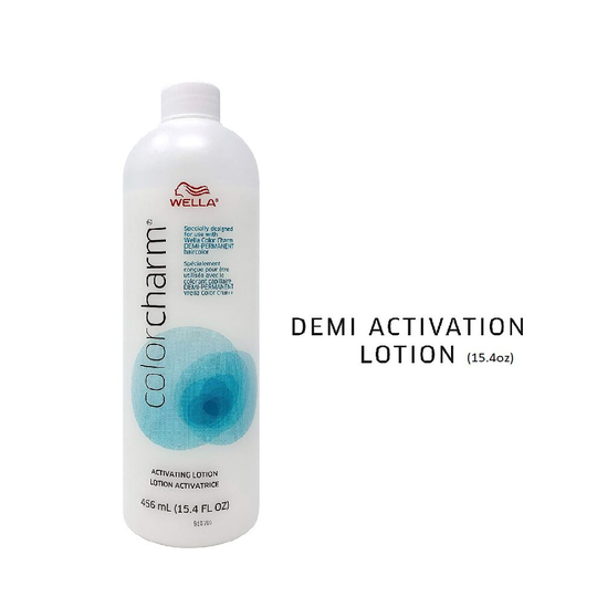 (Activating Lotion (15.4oz) ) Wella Color Charm 1N Black Demi - Permanent Haircolor