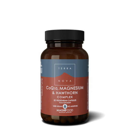 Terranova Co-Q-10 Magnesium & Hawthorn, 50 Capsules