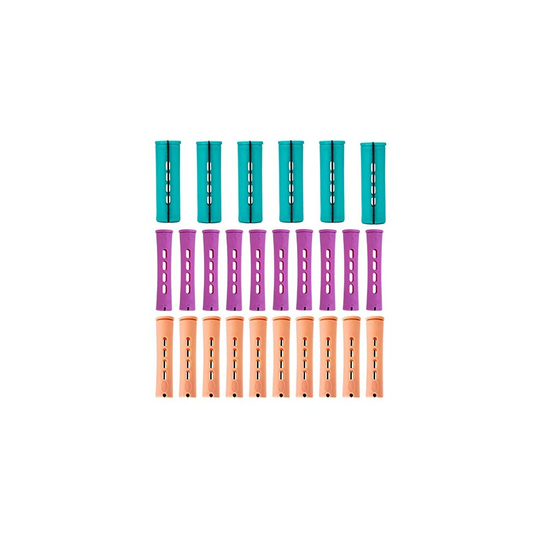26 pcs Perm Rods Set Large Medium Small Hair Rollers Long Short Hair Styling Tool Hair Curlers for Natural Hair Green Yellow Purple Color