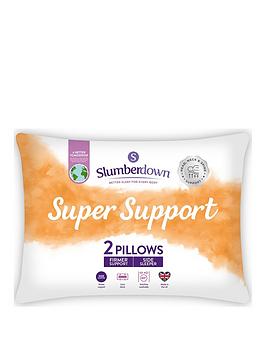 Slumberdown Super Support 2 Pack Pillow - White