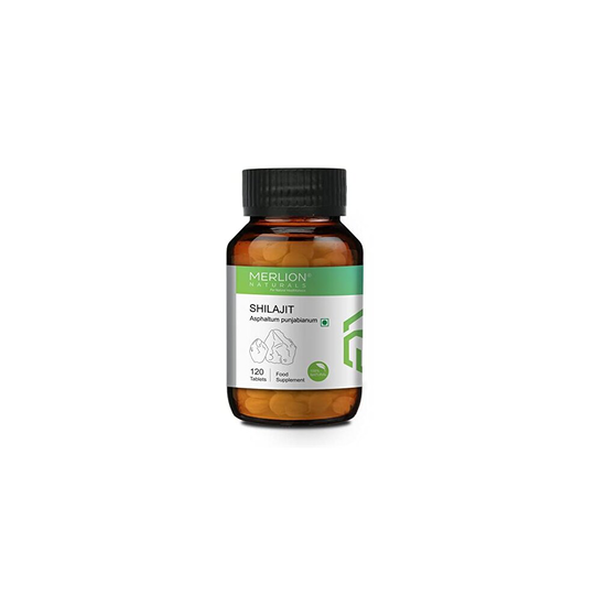 Shilajit Tablets by Merlion Naturals | Asphaltum punjabianum | 500mg (120 Tablets)