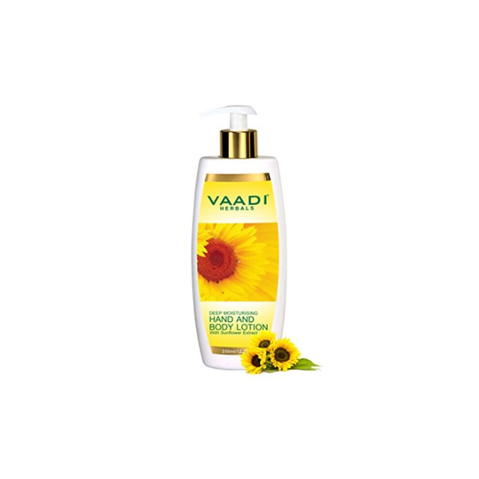 Hand and Body Lotion with Sunflower Extract and Fig - Excellent Emollient Lotion (12.31) oz