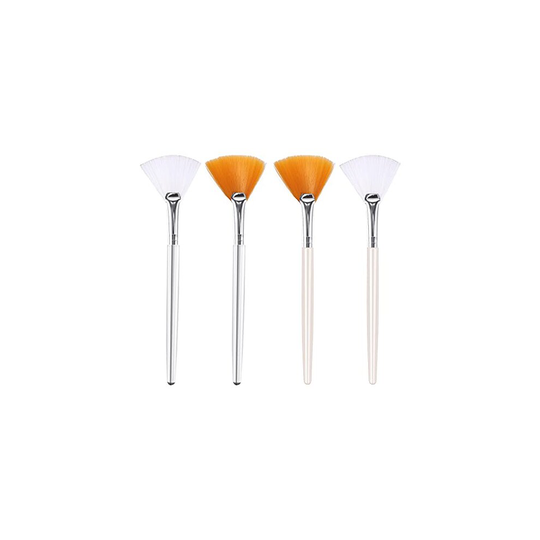 SAVITA 4Pcs Face Mask Brushes Fan Brushes Soft Facial Brushes Tools Makeup Brushes for Peel, Sleeping Mask, Mud Mask Makeup