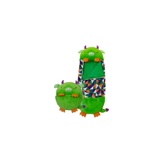 (Green Dragon, 180*70cm ) Sleeping Bag Happy Nappers Kids Cartoon Sleepsacks Plush Pillow Animal Sleep Sack