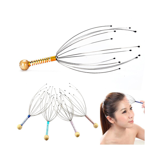1PC Octopus Head Scalp Relaxation Massage Pain Relief Body Massager Stress Release