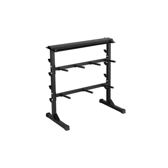 Yaheetech 3 Tier Dumbbell Barbell Rack Weight Plate & Bar Rack, Black