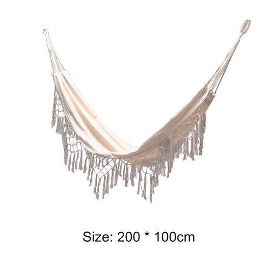Outdoor Camping Hammocks Portable Canvas Tassel Sleeping Bed Outdoor T