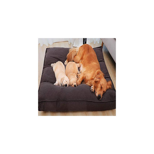 Premium Jumbo XXL Dog Bed Pillow Heated Cushion Calming Wicker Cave Flat xxxl Extra Large Mattress Sleep Basket Anti Anxiety Chew Indestructible Hard