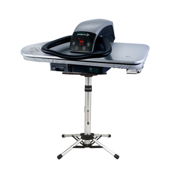 (91HD-Silver + Stand, 91cm, 2,400watt) Steam Ironing Press Heavy Duty Professional + Stand by Speedypress (+ FREE Iron Attachment, Anti-Scale Water Fi