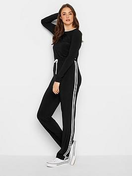 Long Tall Sally Tipped Jumpsuit - Black