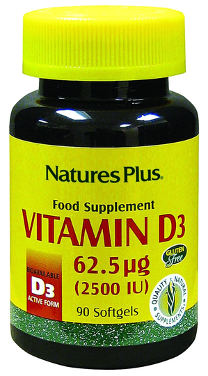 Nature's Plus Vitamin D3, 2500iu, 90 SoftGels