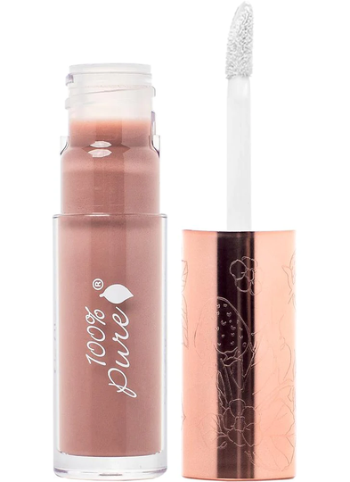 100% Pure Fruit Pigmented Lip Gloss Pink Caramel 4ml