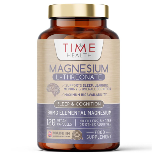 Magnesium L-Threonate - Cognitive & Sleep Support - Highly Bioavailable - Providing 168mg Elemental Magnesium per Dose - 120 Capsules
