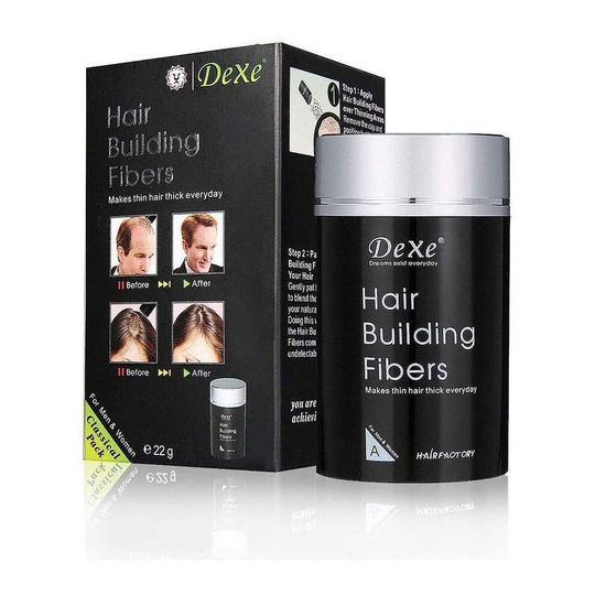 Dexe Hair Building Thickening Fibers 22g (0.78 Oz.) (01. Black) by Dexe