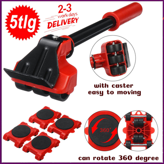 5Pcs Furniture Transport Set, Furniture Transport Rollers Move Lifter