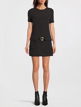 Versace Jeans Couture Buckle Detail Shift Dress - Black
