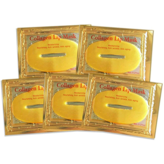 Envie Collagen Hyaluronic Plumping Moisturising Soothing Gold Lip Mask, Pack Of 5