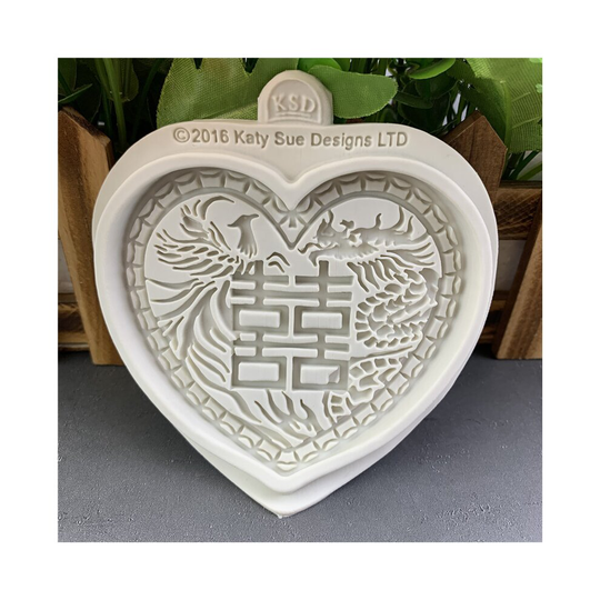 The new Dragon Fengxi word shape aromatherapy gypsum mold - 2pcs