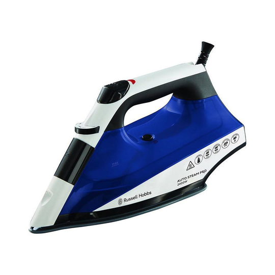 Russell Hobbs Auto Steam Pro Ceramic Iron 2400 W - White / Blue (Model 22522)