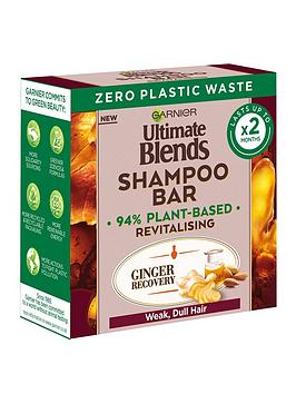 Garnier Ultimate Blends Ginger Recovery Revitalising Shampoo Bar For Weak, Dull Hair 60G