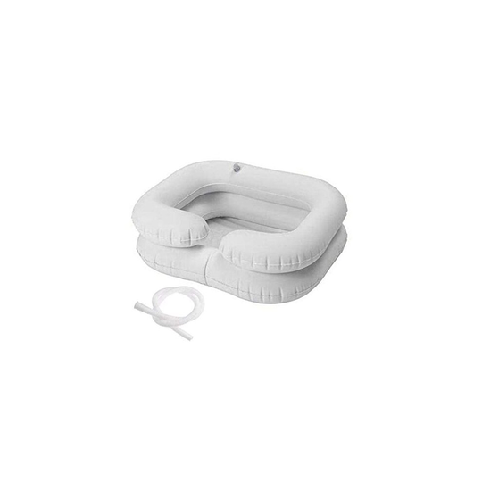 Deluxe Inflatable Hair Washing Basin Shampoo and Conditioner Basin Inflatable Hair Washing Basin for Bedridden and Disabled Care Features Dual-Chamber