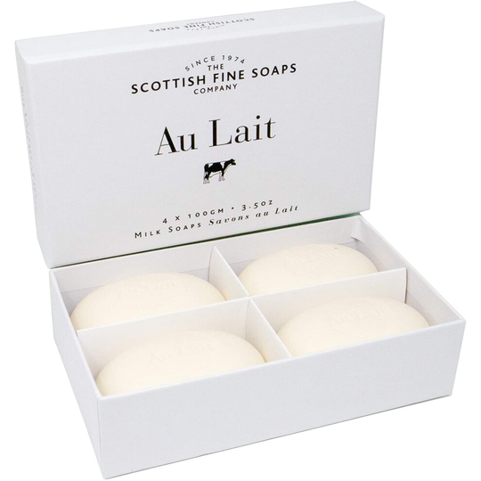 4pk The Scottish Fine Soaps Company Au Lait Milk Soaps - 4 x 100g