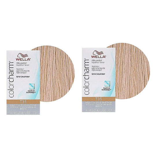 (2pk Beige Blonde) Wella Blonde Colour Charm | Permanent Liquid Hair Toners