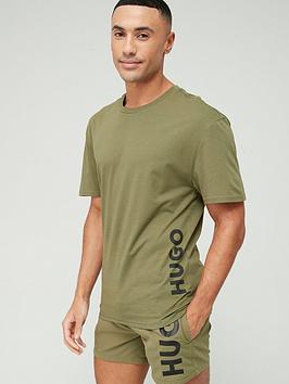 HUGO Relaxed Fit Swim T-shirt, Green, Size Xl, Men
