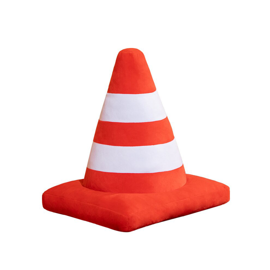 (Cone) Traffic Safety Barricade Plush Toy Sleeping Cushion Kindergarten Teaching Aids