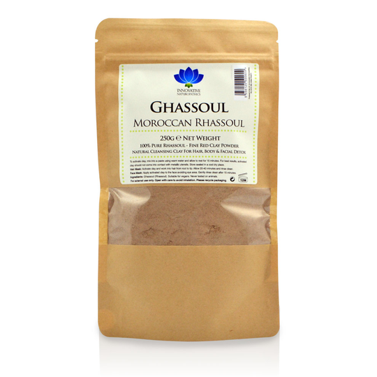 Rhassoul Clay - Detox, Hair & Face Mask for Deep Pore Cleansing - 250g - Ultra Pure Moroccan Ghassoul