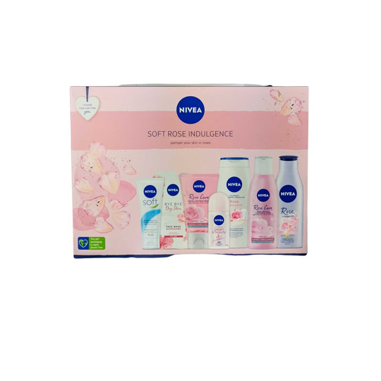 Nivea Skincare Soft Rose Indulgence Pamper Rose Set Moist,Lotion,Deo,Mask,Micellar,Shower,