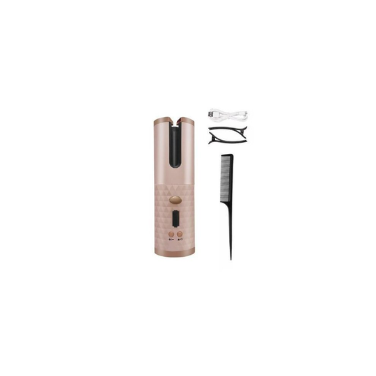 (Rose Gold) Cordless Automatic Hair Curler, Auto Rotating Curling For Curly Machine Or Waves Hair