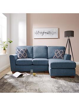 Very Home Hopton Right Hand Chaise Sofa - Navy
