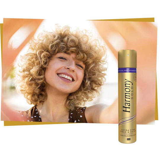 harmony gold extra firm hold & shine hairspray 400ml