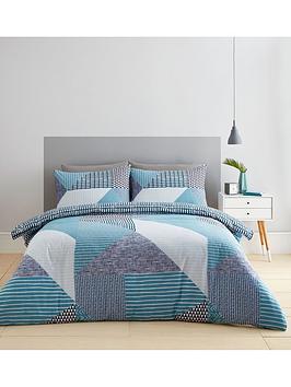 Catherine Lansfield Larsson Geo Duvet Cover Set - Teal