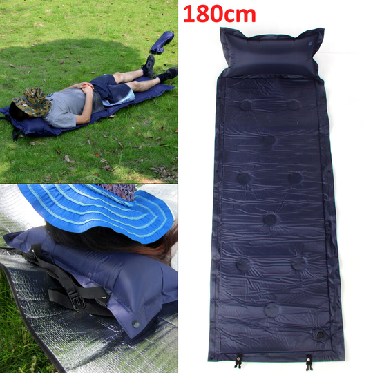 Self Inflating 180*60cm Camping Pillow Roll Mat/Pad Sleeping Bed