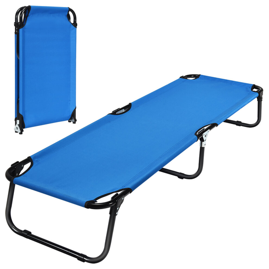 191cm Outdoor Fabric Sleeping Cot Portable Folding Camping Cot Bed