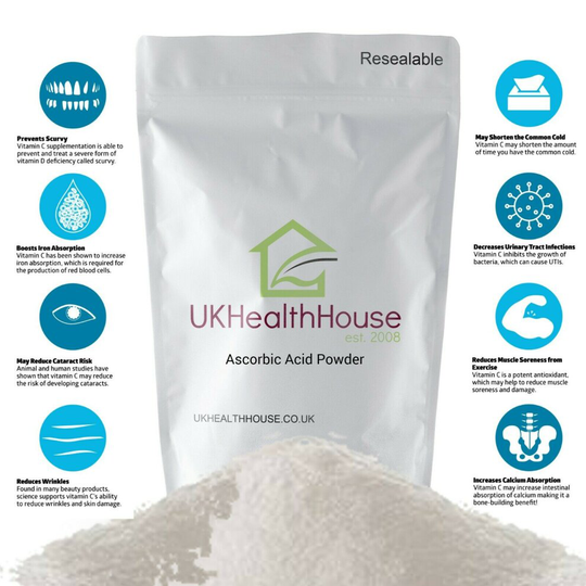 100% Pure Ascorbic Acid - Vitamin C Powder 500g - Anti Oxidant