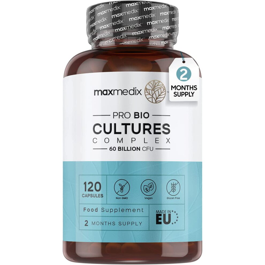 maxmedix Pro Bio Cultures Complex 60 Billion CFU - 120 Vegan Capsules
