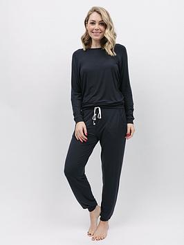 Cyberjammies Charcoal Knit Slouch Lounge Set, Black, Size 8, Women